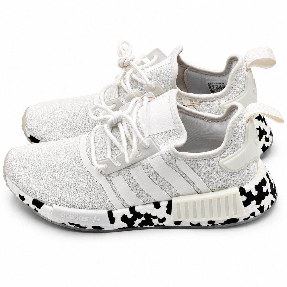 adidas Originals NMD_R1 GZ4307 White Black Boost Sneakers Men’s Size 8.5 - Picture 4 of 8